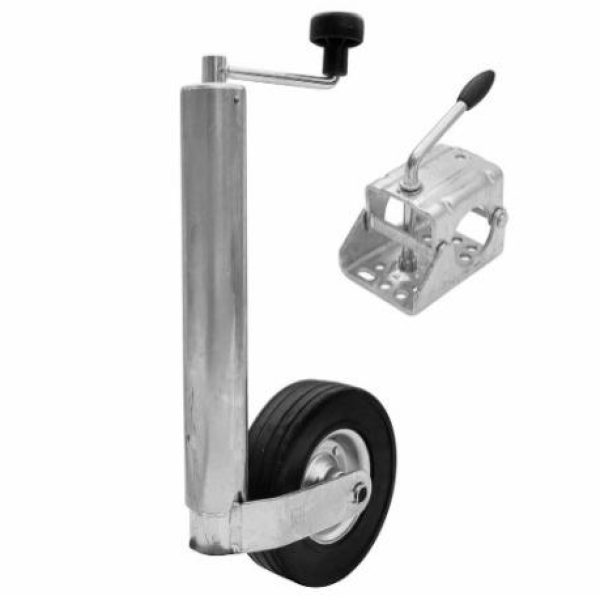 Rueda jockey de 60 mm con abrazadera
